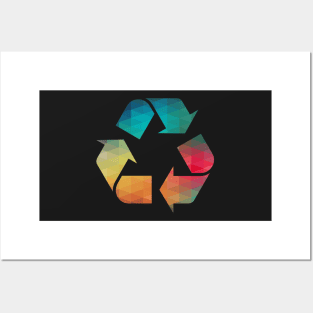 Rainbow recycling symbol Posters and Art